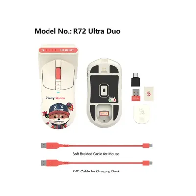 image of A4Tech Bloody R72 Ultra Duo Dual Mode Proxy Boom Wireless Gaming Mouse with Spec and Price in BDT