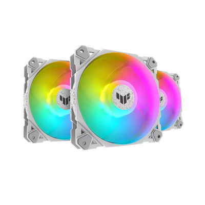 image of ASUS TUF Gaming TF120 ARGB Triple Fan Kit with ARGB Controller- White with Spec and Price in BDT