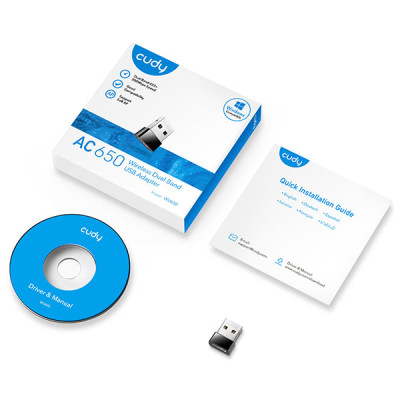 image of Cudy WU650 650Mbps Wi-Fi Dual Band USB Adapter with Spec and Price in BDT