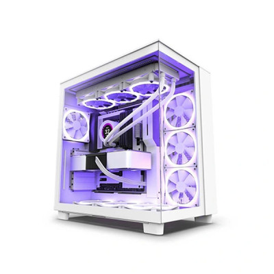 image of NZXT CM-H91FW-01 H9 Flow Edition ATX Mid Tower Casing - White with Spec and Price in BDT