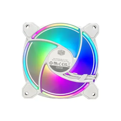image of Cooler Master MasterFan MF120 Halo2 ARGB Casing Fan - White with Spec and Price in BDT