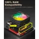 upHere H85KC6 ARGB CPU Air Cooler - Black