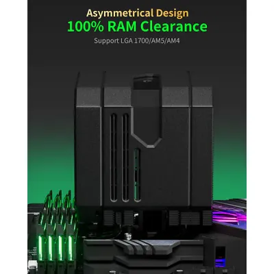 image of upHere UP2K6 CPU Air Cooler - Black with Spec and Price in BDT