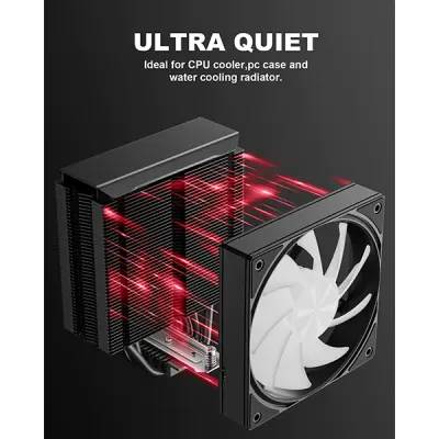image of upHere U3KC1 120mm ARGB Casing Fan - Black with Spec and Price in BDT