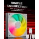 upHere U3TC1 120mm ARGB Casing Fan - White