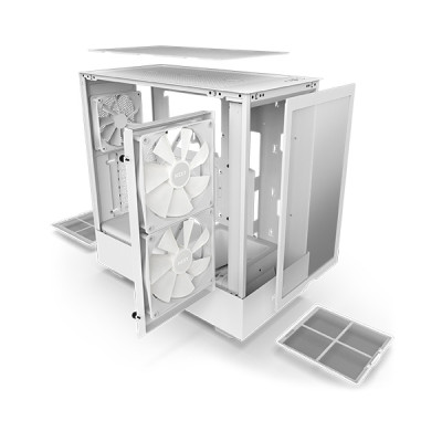 image of NZXT H5 Flow RGB Compact ATX Mid-Tower Casing - White with Spec and Price in BDT