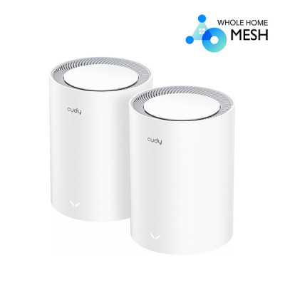 image of Cudy M1800 2-Pack AX1800 Whole Home Mesh Dual Band Gigabit WiFi Router with Spec and Price in BDT