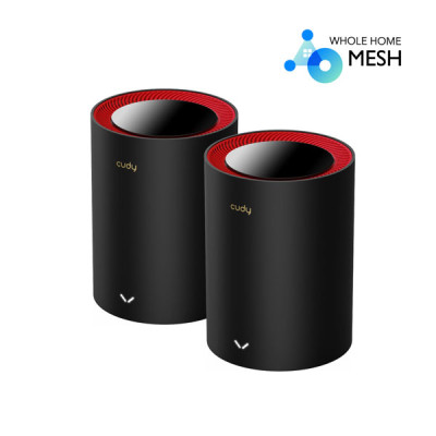 image of CUDY M3000 2-Pack AX3000 2.5G Dual Band Wi-Fi 6 Mesh System Router with Spec and Price in BDT