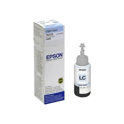 image of Epson 673 Light Cyan Ink Bottle #C13T673500 with Spec and Price in BDT