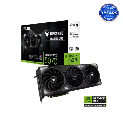 image of ASUS TUF Gaming GeForce RTX 5070 12GB GDDR7 Graphics Card with Spec and Price in BDT