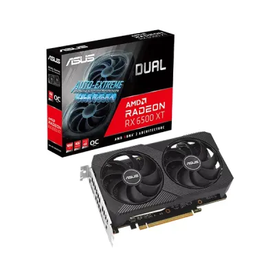 image of ASUS Dual Radeon RX 6500 XT V2 4GB GDDR6 OC Edition Graphics Card with Spec and Price in BDT