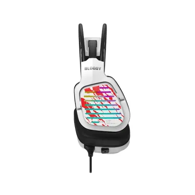 image of A4tech Bloody G565 RGB Backlight USB Gaming Headphone - White with Spec and Price in BDT