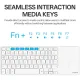 Rapoo E900T Portable Wireless Keyboard with Touchpad - White
