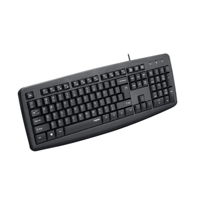image of RAPOO NK2600 Spill-resistant Black Wired USB Keyboard with Spec and Price in BDT