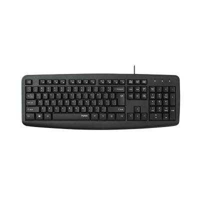 image of RAPOO NK2600 Spill-resistant Black Wired USB Keyboard with Spec and Price in BDT