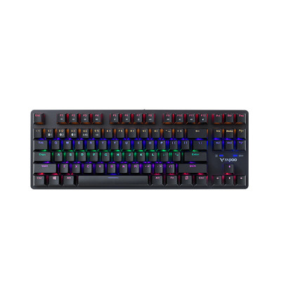 image of RAPOO V500PRO MT Multimode (87 Key) Backlit Blue Switch Mechanical Gaming Keyboard with Spec and Price in BDT