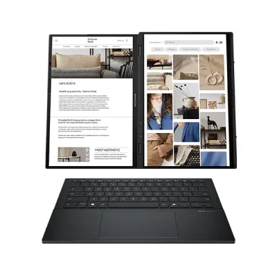 image of ASUS Zenbook Duo UX8406CA-PZ174WS Core Ultra 9 285H 32GB RAM 1TB SSD 14.0-inch OLED Laptop with Spec and Price in BDT