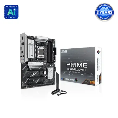 image of ASUS PRIME B840-PLUS WIFI AMD Ryzen AM5 ATX Motherboard with Spec and Price in BDT