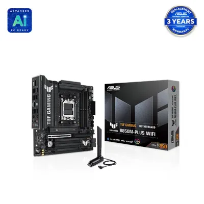 image of ASUS TUF GAMING B850M-PLUS WIFI AMD Ryzen AM5 mATX Gaming Motherboard with Spec and Price in BDT