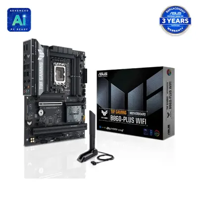 image of ASUS TUF GAMING B860-PLUS WIFI Intel LGA1851 ATX Gaming Motherboard with Spec and Price in BDT