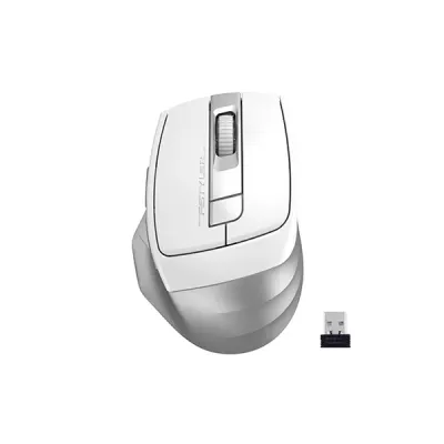 image of A4Tech Fstyler FB35C Multimode Rechargeable Wireless Mouse - Icy White with Spec and Price in BDT