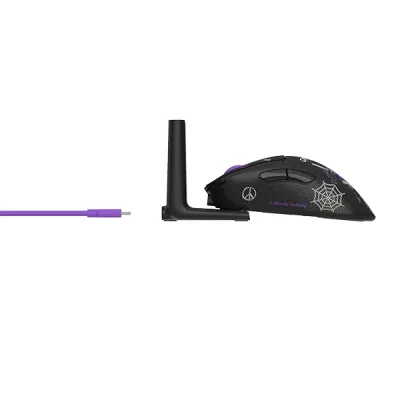 image of A4Tech Bloody R73 Ultra Duo Cypher Ghost Dual Mode Wireless + USB Type C Gaming Mouse Including Dock with Spec and Price in BDT