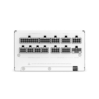 image of NZXT C1000 1000 Watt 80 Plus Gold  ATX 3.1 Full Modular Power Supply - White with Spec and Price in BDT