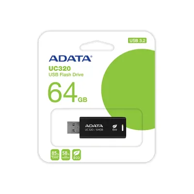 image of ADATA UC320 64GB USB 3.2 Pen Drive - Black with Spec and Price in BDT