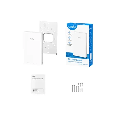 image of CUDY AP1300 Wall AC1200 Dual Band Wall-Plate Access Point with Spec and Price in BDT