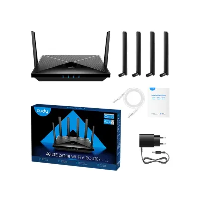 image of Cudy LT18 Cat 18 AX1800 4G Wi-Fi 6 Router with Spec and Price in BDT