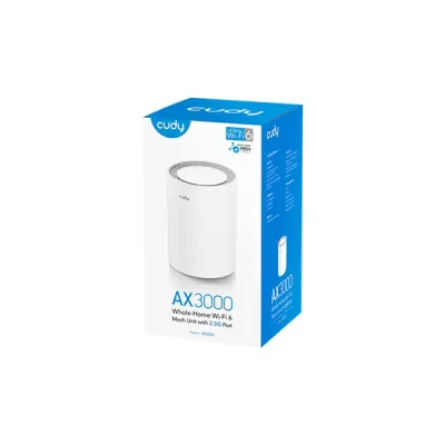 image of Cudy M3000 (White) 1-Pack AX3000 2.5G Dual Band Wi-Fi 6 Mesh System Router with Spec and Price in BDT