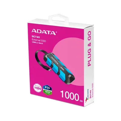 image of ADATA SC740 1000 GB Type-C External Solid State Drive with Spec and Price in BDT