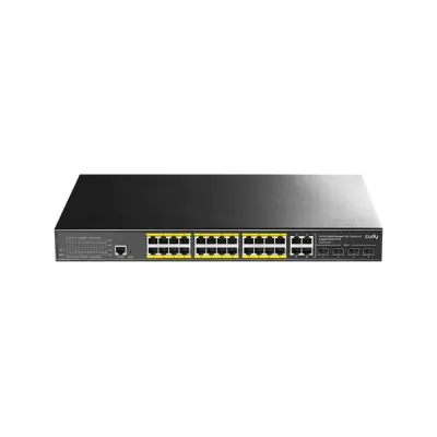 image of CUDY GS2028PS4 24-GbE PoE L2 Managed Switch with Spec and Price in BDT