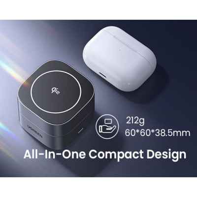 image of Ugreen W702 (35316) 15W 2-in-1 Magnetic Wireless Charger with Spec and Price in BDT