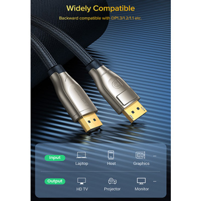 image of UGREEN DP112 (60843) 1.4 DP M/M Round Cable - 2M with Spec and Price in BDT