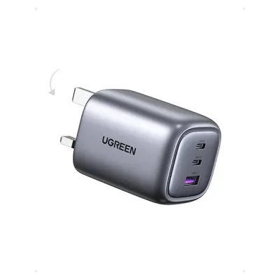 image of UGREEN CD306 (90663) Nexode 3-Port 65W Charger - UK with Spec and Price in BDT