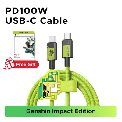 image of UGREEN L512 (45063GI) USB-C to USB-C 5A PD Fast Charging Cable Genshin Impact Edition with Spec and Price in BDT