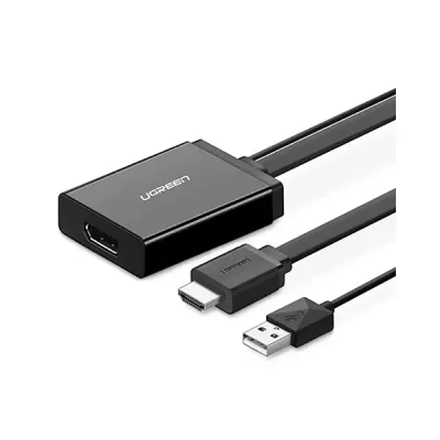 image of UGREEN MM107 (40238) HDMI + USB to DP Converter - 0.5M with Spec and Price in BDT