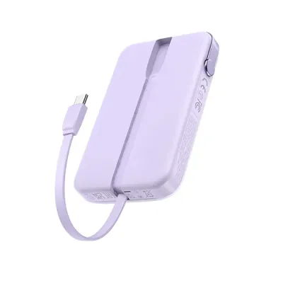 image of UGREEN PB511 (35604B) 30W 10000mAh Power Bank with Built-in Cable - Purple with Spec and Price in BDT