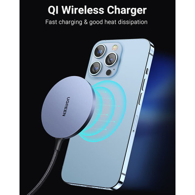 image of UGREEN CD245 (30233) 15W Magnetic Wireless Charger with Spec and Price in BDT