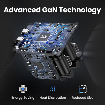 image of UGREEN CD318 (15324) NEXODE mini-USB-C 20W GAN Fast Charger - White with Spec and Price in BDT
