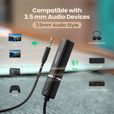 image of UGREEN CM107 (40761) Bluetooth 5.0 Transmitter with Spec and Price in BDT
