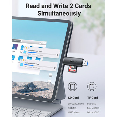 image of UGREEN CM304 (80191) 2-IN-1 Multifunction Card Reader with Spec and Price in BDT