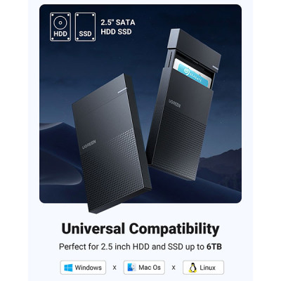image of UGREEN CM471 (30725) 2.5-inch Hard Drive Enclosure with Spec and Price in BDT