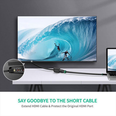 image of UGREEN HD107 (10140) HDMI Male to Female Cable - 0.5M with Spec and Price in BDT