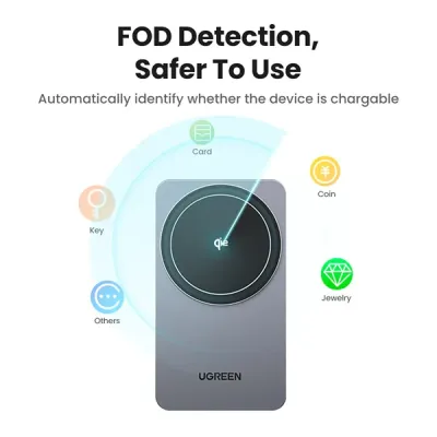 image of UGREEN W706 (45023) 2-in-1 20W Magnetic Wireless Charger with Spec and Price in BDT