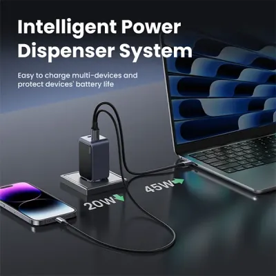image of UGREEN X553 (35042) Nexode S 65W 3-Port GaN Fast Charger - EU with Spec and Price in BDT