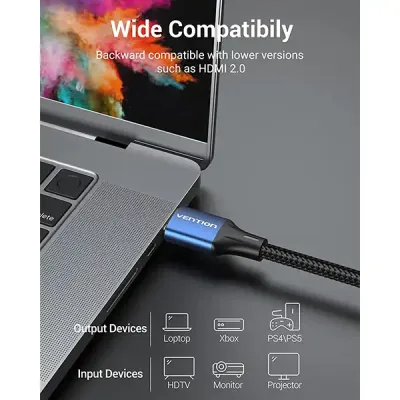 image of Vention ALGLG 8K HDMI-A Male to Male HD Cable - 1.5M with Spec and Price in BDT