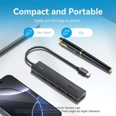 image of VENTION CHYBB 5-in-1 USB-C to USB 3.2 Gen 2 Hub - 0.15M with Spec and Price in BDT