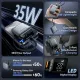 VENTION FHEN0 35W 10000mAh Mini Power Bank with Built-in USB-C Cable